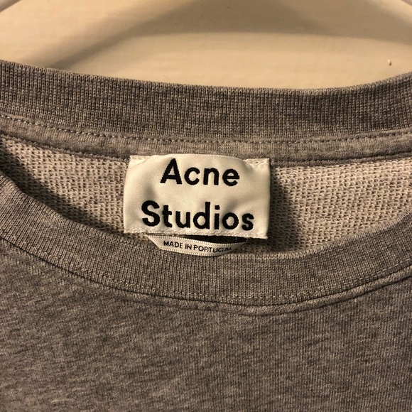 Acne studios Casey slogan slip sweatshirt sz S - Picture 3 of 4